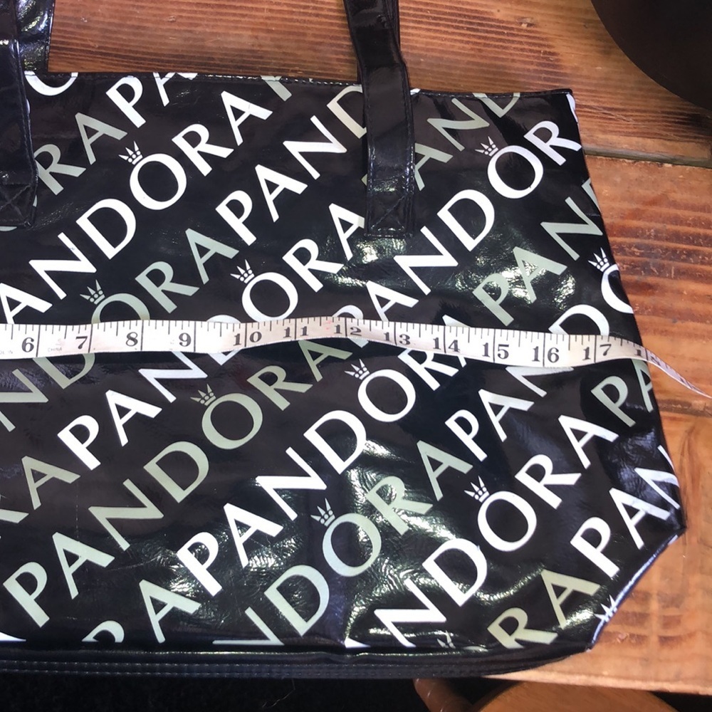 Pandora tote bag black white and gray travel bag purse grocery carrier clothing - Picture 6 of 12
